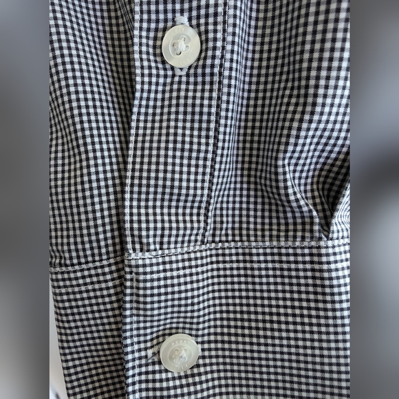 Perry Ellis Pleated Black Shirt M - Picture 5 of 7